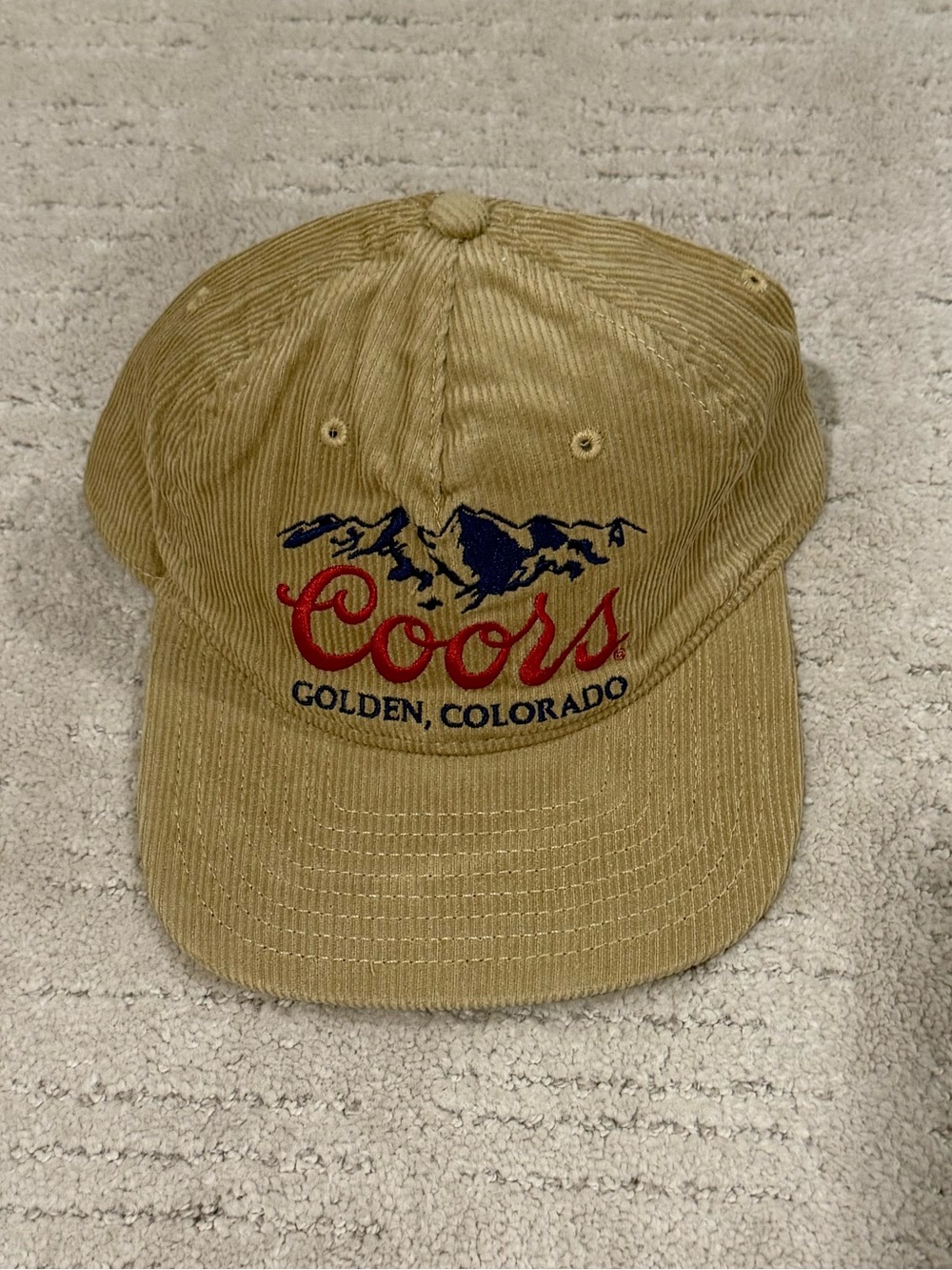 Golden Colorado Coors Corduroy Cap in Tan